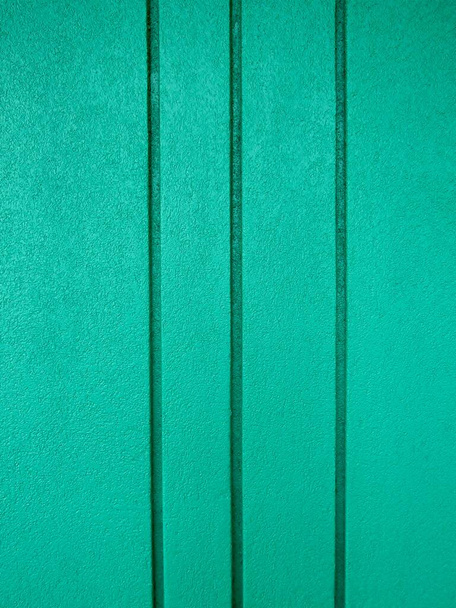 Turquoise blue grooved concrete wall background texture  - Photo, Image