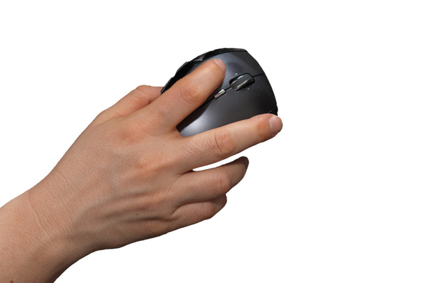 Женская рука с компьютерной мышью
 - Фото, изображение