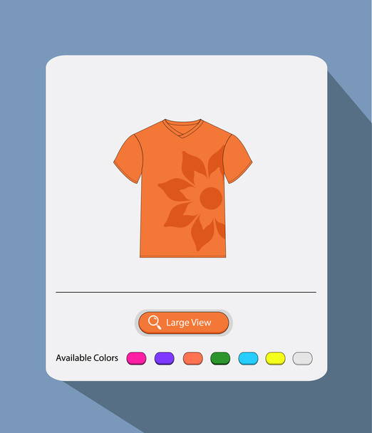 Widget. colour is used for t-shirts. flat style - Vector, Image