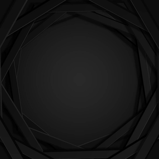 Abstract dark hexagonal frame background. Vector illustration. - Vector, Image