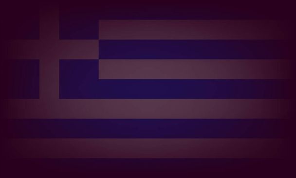 Grecja zaznacza ciemne tło. Flaga narodowa Grecji. Ilustracja wektora EPS 10 - Wektor, obraz