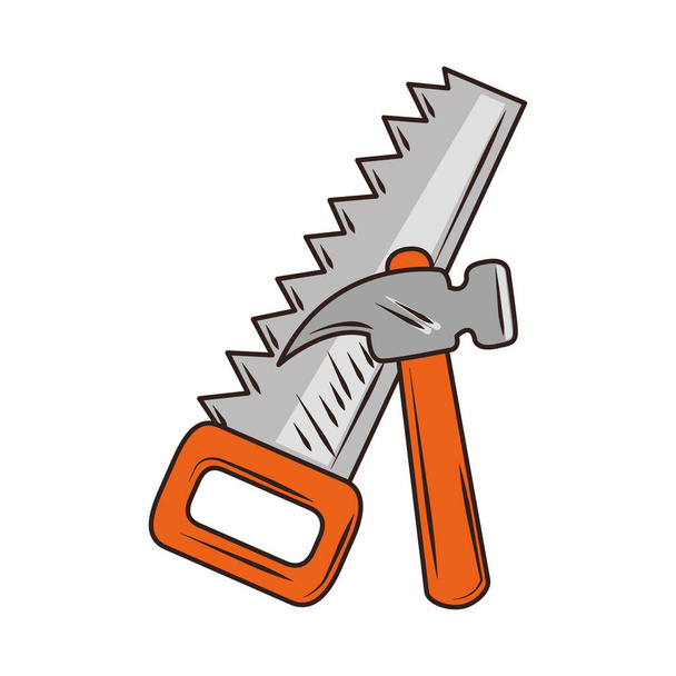 Werkzeugsägehammer - Vektor, Bild