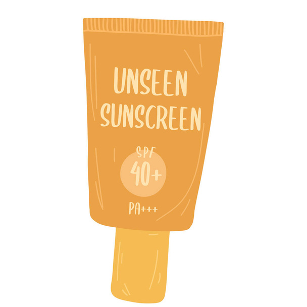 Unseen Suncream spf40 sun protect. - Vektor, obrázek