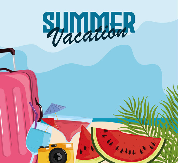 summer vacation banner - Vektor, kép