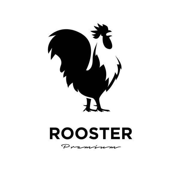 Rooster icon logo design template Vector Illustration flat - Vector, Image