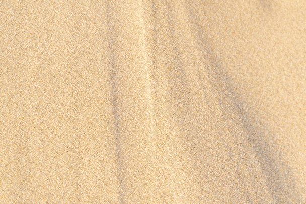 Sahildeki kum dokusu. Açık bej rengi deniz kumu deseni, kumlu plaj arkaplanı.. - Fotoğraf, Görsel