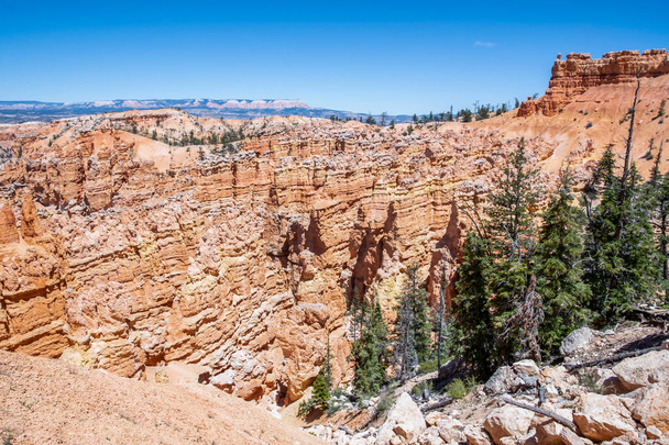 A natural rock formation of Red Rocks Hoodoos in Bryce Canyon National Park, Utah - Photo, Image