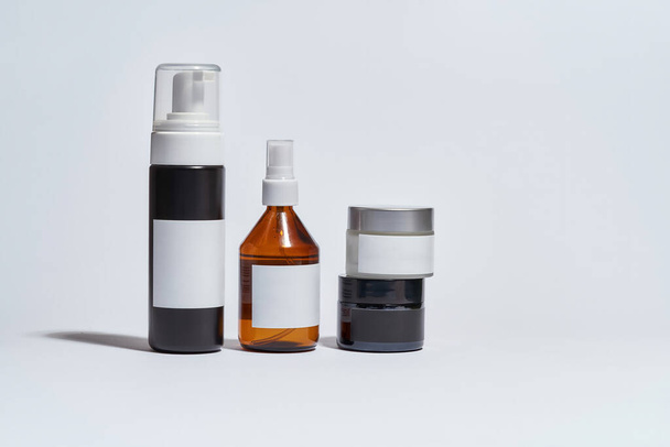 Different types of cosmetological bottles mockups - Φωτογραφία, εικόνα