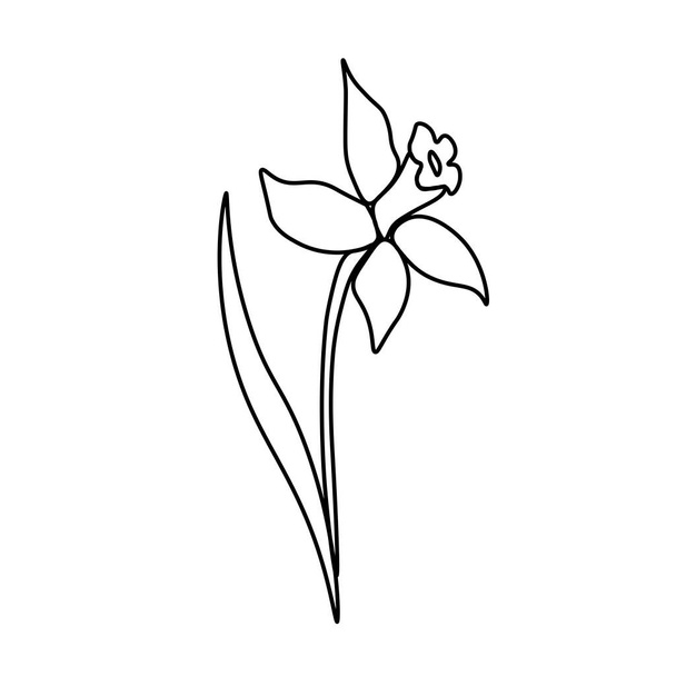 Peint à la main Daffodil design petit vase