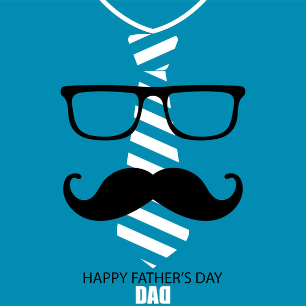 Happy Father's Day greeting card, suitable for posters, background, Simple vector illustration eps 10 - Vector, Image