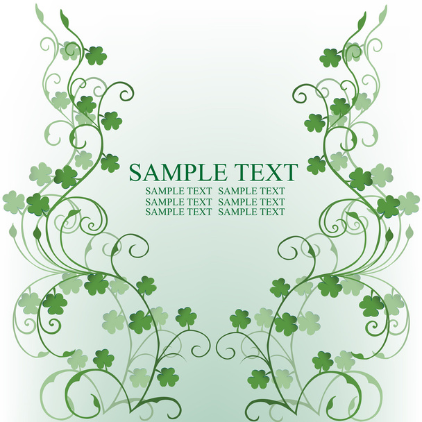 Clovers foliage, card for St. Patrick's Day - Фото, зображення