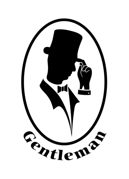 Icon of the gentleman - Vector, imagen