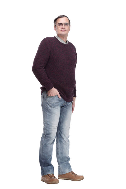 in full growth. casual man in jeans and a jumper . - Foto, Bild