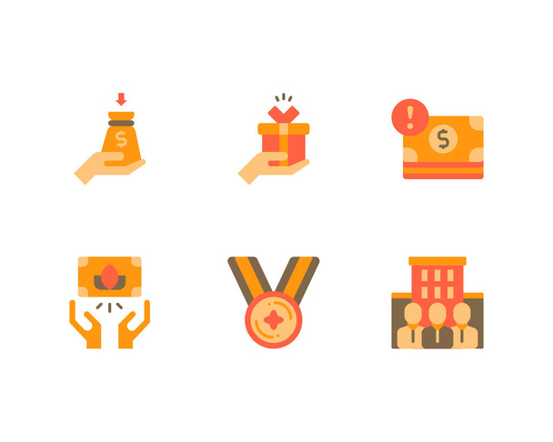 set of Financial Wellness icons. vector illustration  - Vector, Image