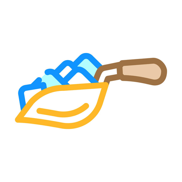 hielo cucharada camarero color icono vector ilustración - Vector, imagen
