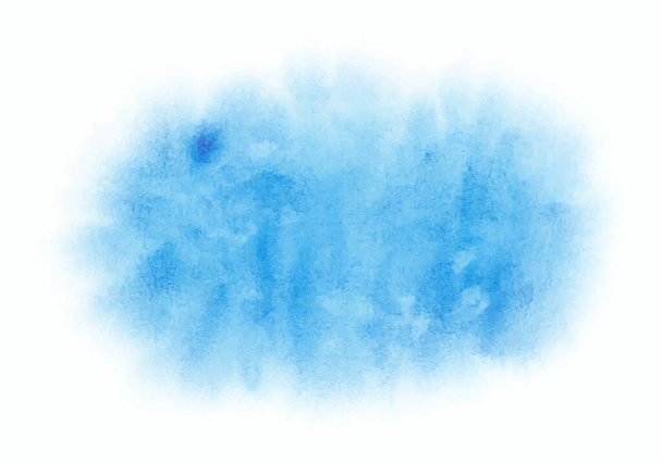 Vector watercolor blue stain isolated on white background. Eps 10  - Wektor, obraz