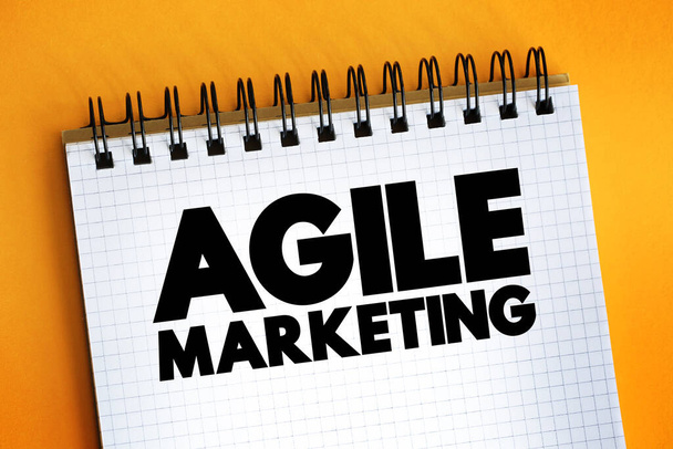 Agile Marketing tekst citaat, concept backgroun - Foto, afbeelding