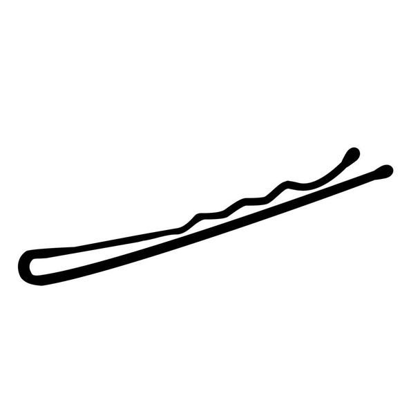 bobby pins icon on white background. hairpin sign. flat style. black hairpin symbol - Vector, Image