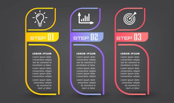 colorful infographics banner template with text boxes, digital card  - Vettoriali, immagini