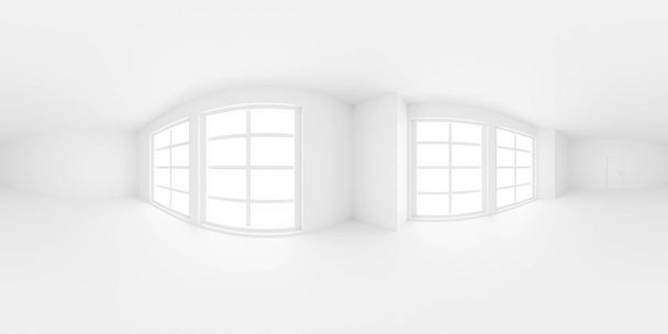 koko 360 saumaton panoraama tyhjä valkoinen eteinen huone ilman huonekaluja 3d tehdä kuvitus hdri hdr vr tyyli - Valokuva, kuva