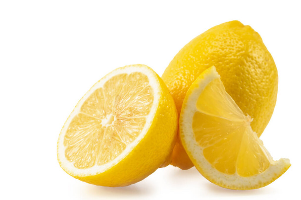 lemon fruits on a white background, blank for your photo manipulations - Photo, Image