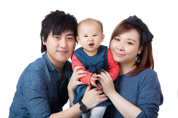 Azië en gelukkige familie - Foto, afbeelding