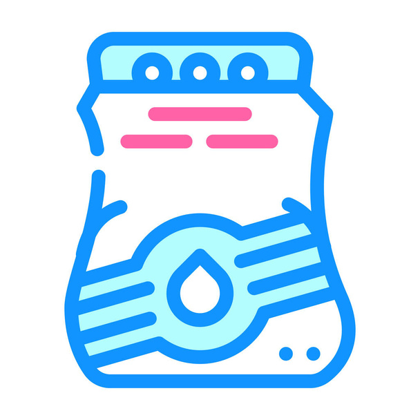 gran embalaje de detergente en polvo icono de color ilustración vectorial - Vector, imagen