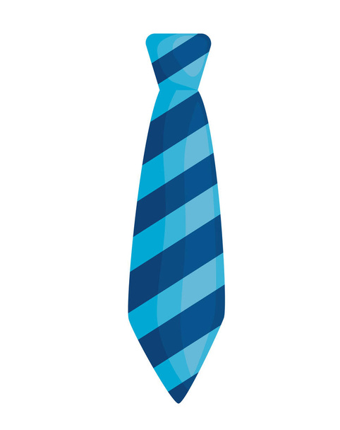 blue striped tie - Wektor, obraz