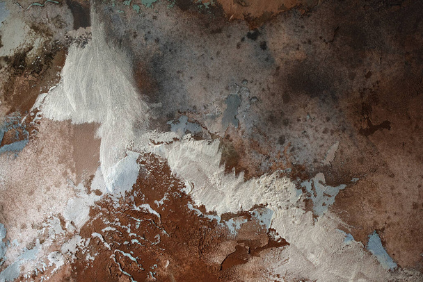 Абстрактная текстура стенки из глины и цвет фона с несовершенствами и трещинами - Фото, изображение
