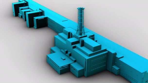3D Chernobyl model animation - Footage, Video