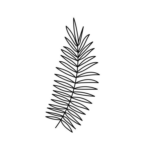 Leaf icon with hand drawn lines. Vector illustration - Vecteur, image