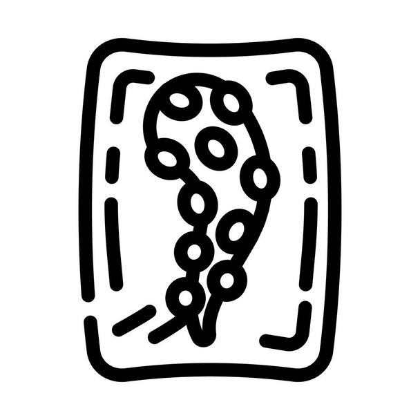 octopus tentacles package line icon vector illustration - Vecteur, image