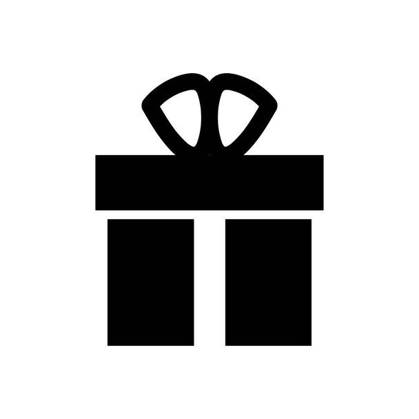 Lahjapakkauksen kuvake. Nykyinen symboli. Joululaatikko. Yllätys lahjapakkauksessa tasaisella tyylillä. Giftbox lineaarisella tyylillä. Vektori - Vektori, kuva
