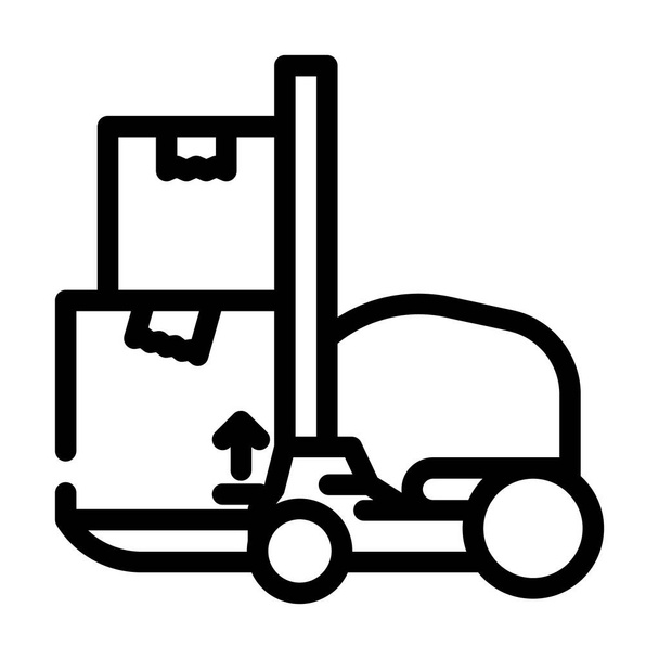 loader wholesale line icon vector illustration - Vetor, Imagem