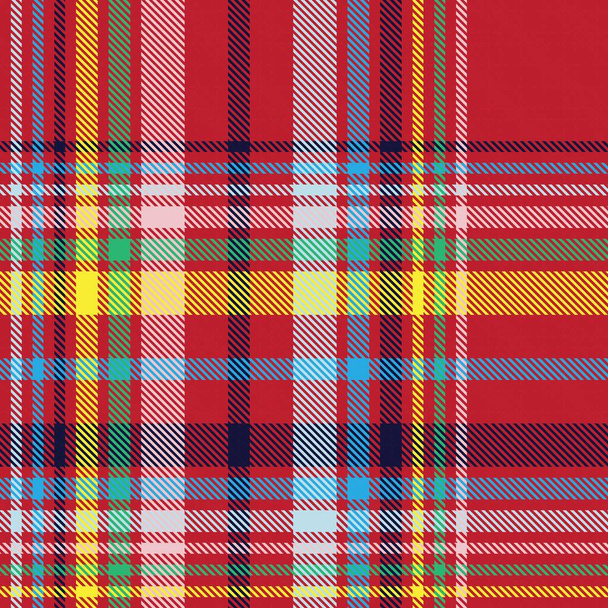 Colourful Plaid textured seamless pattern for fashion textiles and graphics - Vector, Image
