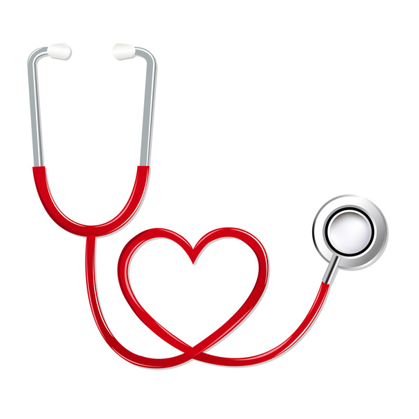 Stethoscope In Shape Of Heart - Vector, Image
