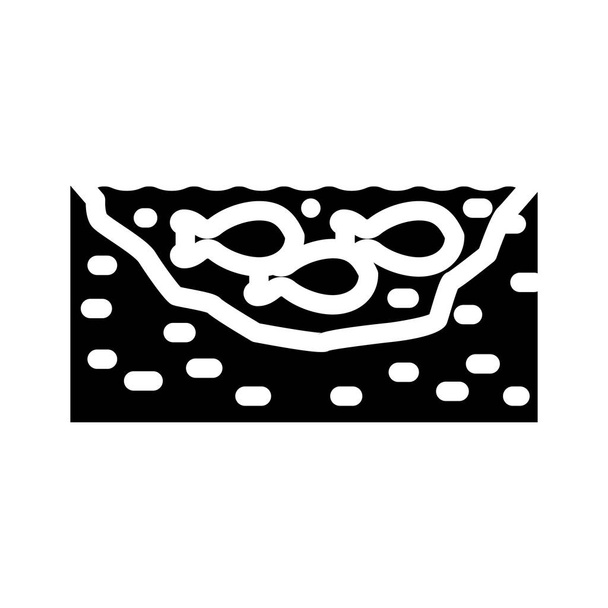 pond fish glyph icon vector illustration - Vector, Image