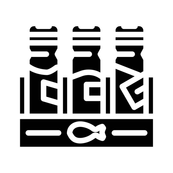 specerijen voor het pictogram vector illustratie van visglyph - Vector, afbeelding