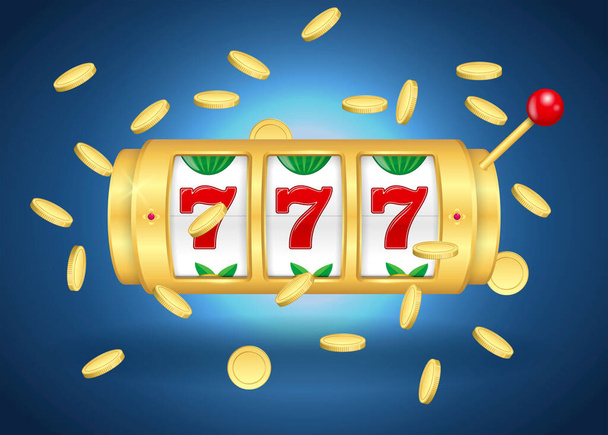 készlet nyerőgép arany kaszinó vagy arany szerencsés jackpot szerencsejáték gép vagy spin szerencse kaszinó sablon. EPS vektor - Vektor, kép