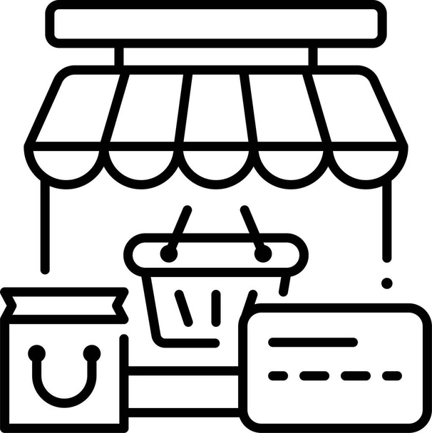 minimalistyczna ilustracja wektora, koncepcja sklepu internetowego - Wektor, obraz
