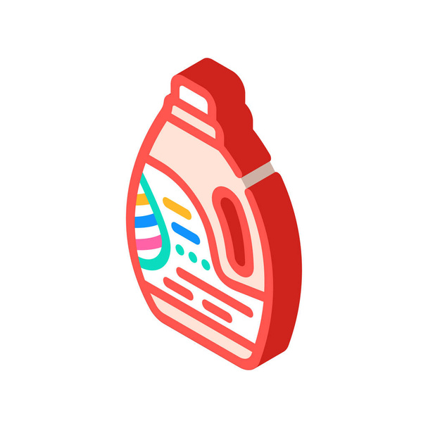 illustrazione vettoriale dell'icona isometrica del detergente per la conservazione del colore - Vettoriali, immagini
