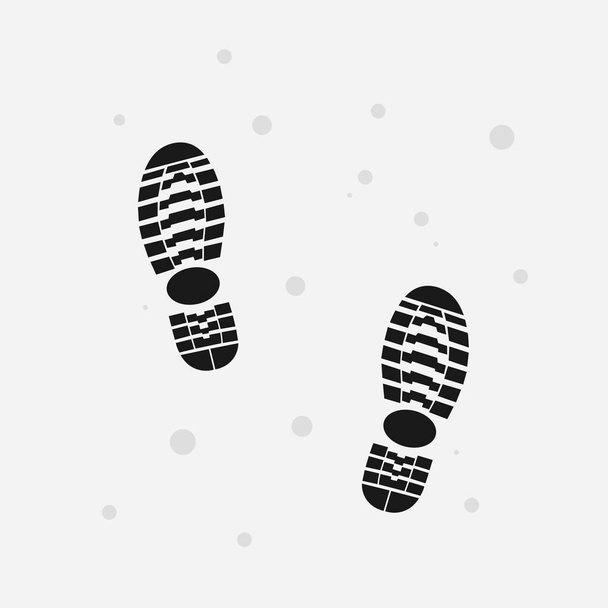 вектор черного ботинка простая плоская иллюстрация - Вектор,изображение
