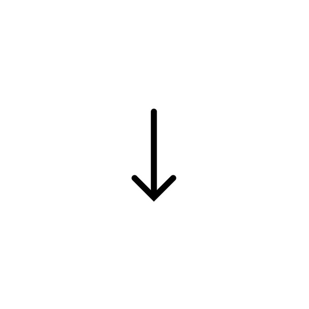 illustrazione vettoriale minimalista della freccia verso il basso - Vettoriali, immagini