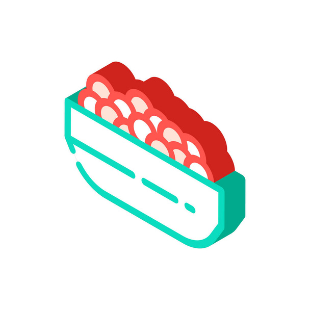 caviar poisson icône isométrique illustration vectorielle - Vecteur, image