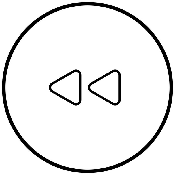 negro icono vectorial minimalista de flechas izquierdas - Vector, imagen