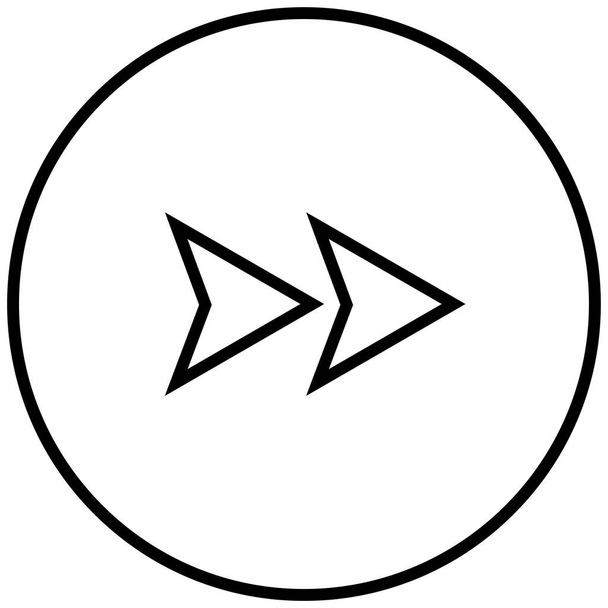 右矢印の黒いミニマリズムのベクトルアイコン - ベクター画像