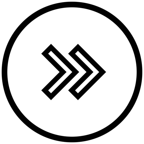 icône vectorielle minimaliste noire des flèches droites - Vecteur, image