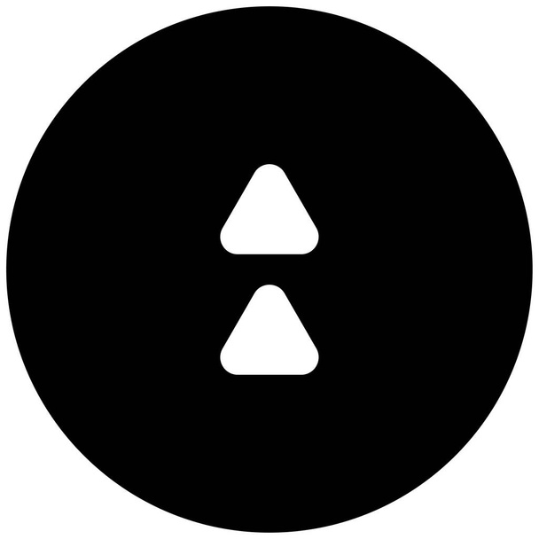 zwart minimalistisch vectoricoon van pijlen omhoog - Vector, afbeelding