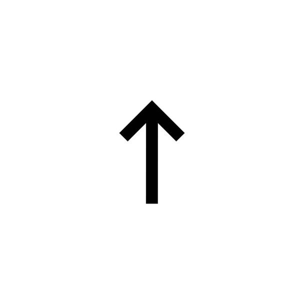 black minimalistic vector icon of up arrow - Vector, Image