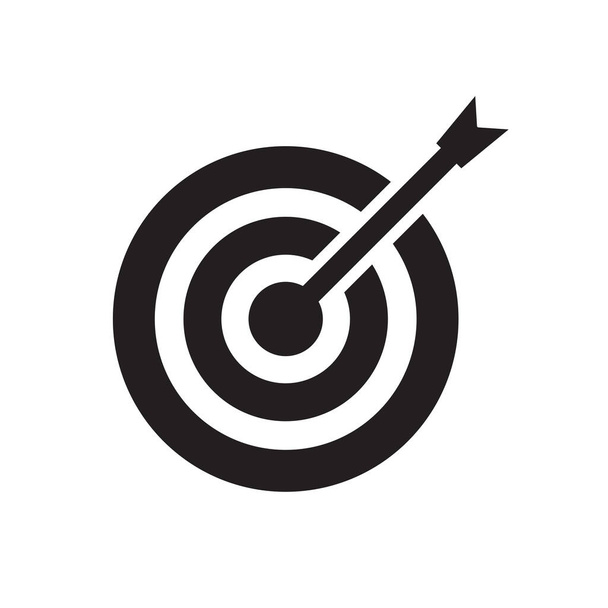 Target. Designation of success in the game, hitting the target, perfection of strategy, a mark of production efficiency, the possibility of competition. Archery symbol, victory in sporting competition. Ideal solution. - Vector, Image